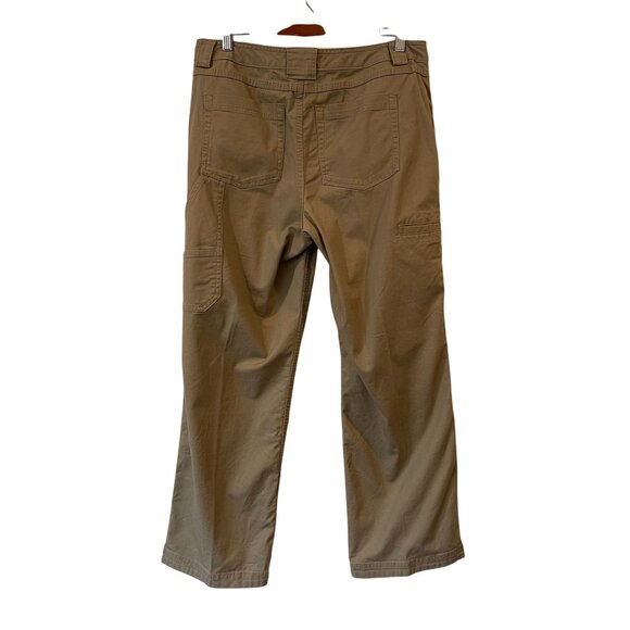 Duluth Trading Co Khaki Cargo Pants Size 10 x 29 Relaxed Fit Durable Workwear - Picture 3 of 7